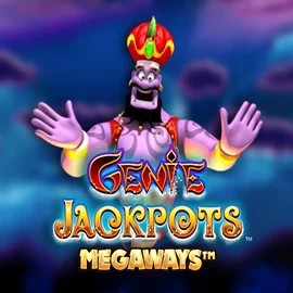 Genie Jackpots Megaways slot logo by Blueprint Gaming at Ninlay Casino